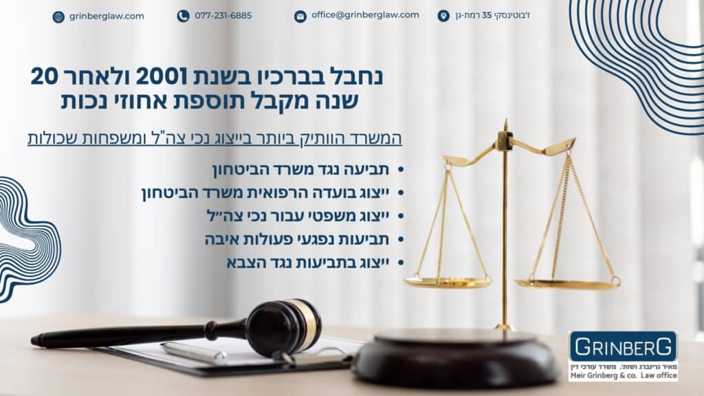 נחבל בברכיו בשנת 2001 ולאחר 20 שנה מקבל תוספת אחוזי נכות 